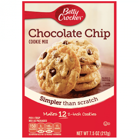 Betty Crocker Snack Size Chocolate Chip Cookie Mix (212g)