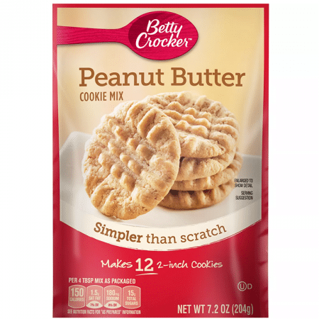 Betty Crocker Snack Size Peanut Butter Cookie Mix (204g)