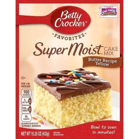 Betty Crocker Super Moist Butter Recipe Yellow Cake Mix (432g)