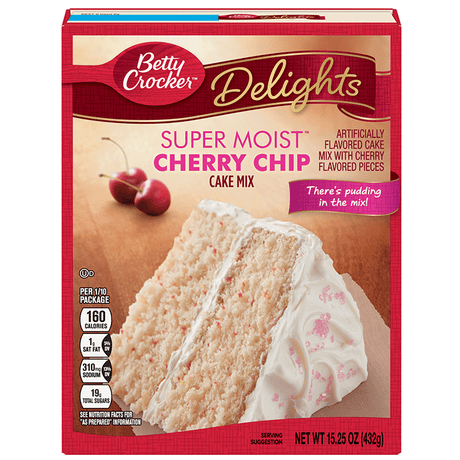 Betty Crocker Super Moist Cherry Chip Cake Mix (432g)