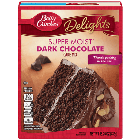 Betty Crocker Super Moist Dark Chocolate Cake Mix (432g)
