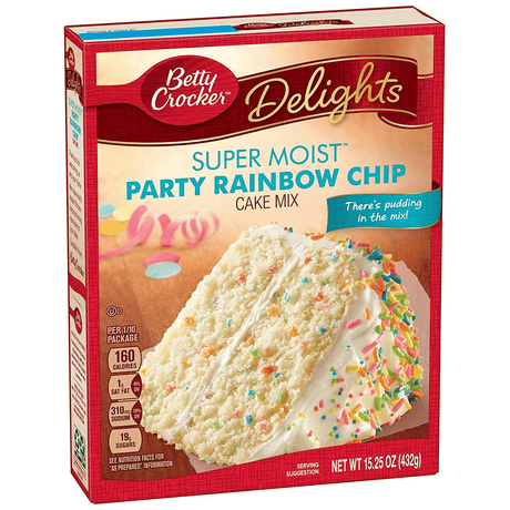 Betty Crocker Super Moist Party Rainbow Chip Cake Mix (432g)