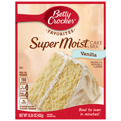 Betty Crocker Super Moist Vanilla Cake Mix (432g)