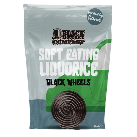 Black Liquorice Company Soft Eating Liquorice Black Wheels (165g)