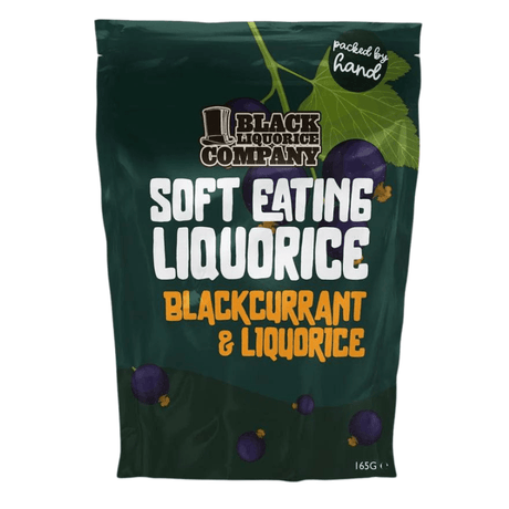 Black Liquorice Company Soft Eating Liquorice Blackcurrant & Liquorice (165g)