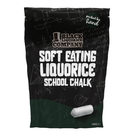 Black Liquorice Company Soft Eating Liquorice School Chalk (165g)