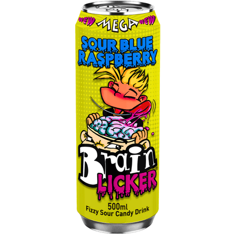 Brain Licker Sour Fizzy Candy Drink Blue Raspberry (500ml)