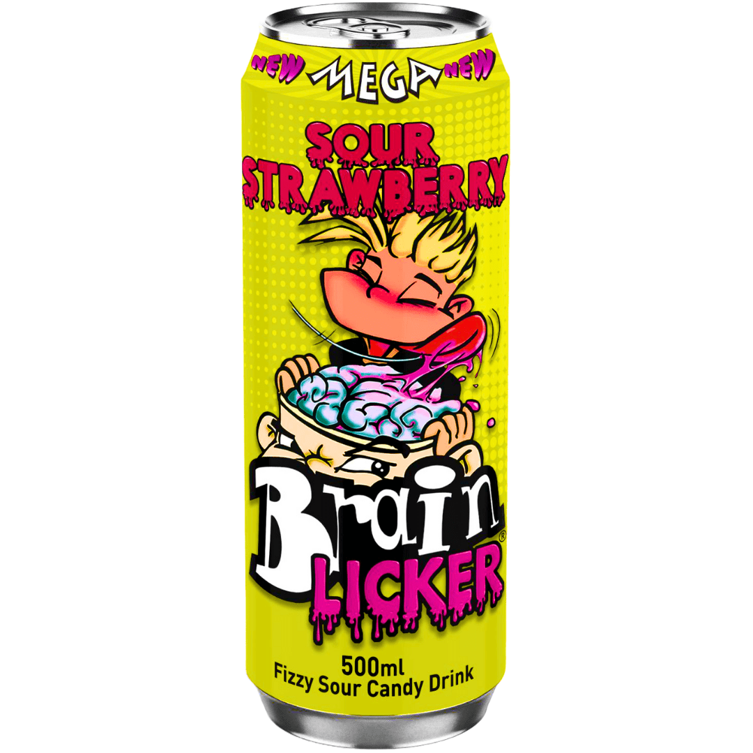 Brain Licker Sour Fizzy Candy Drink Strawberry (500ml)