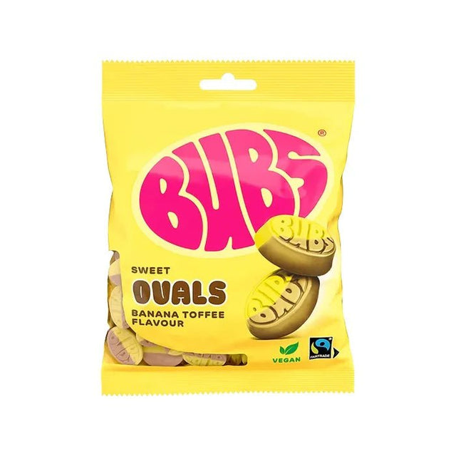 Bubs Sweet Banana Toffee Ovals Peg Bag 156g (USA)