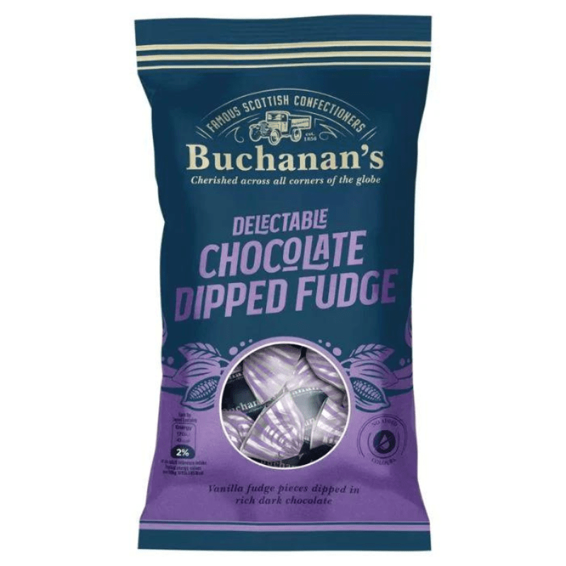 Buchanan's Delectable Chocolate Dipped Fudge Bag (120g)