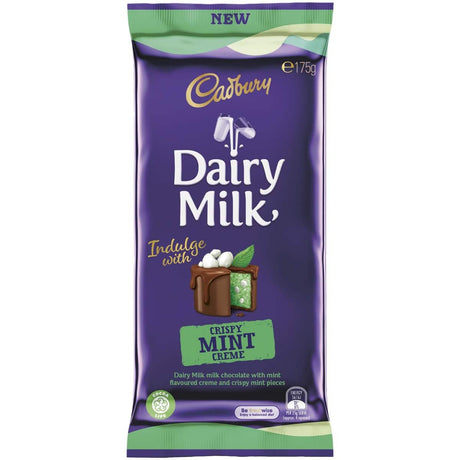 Cadbury Dairy Milk Block Crispy Mint Creme (175g)