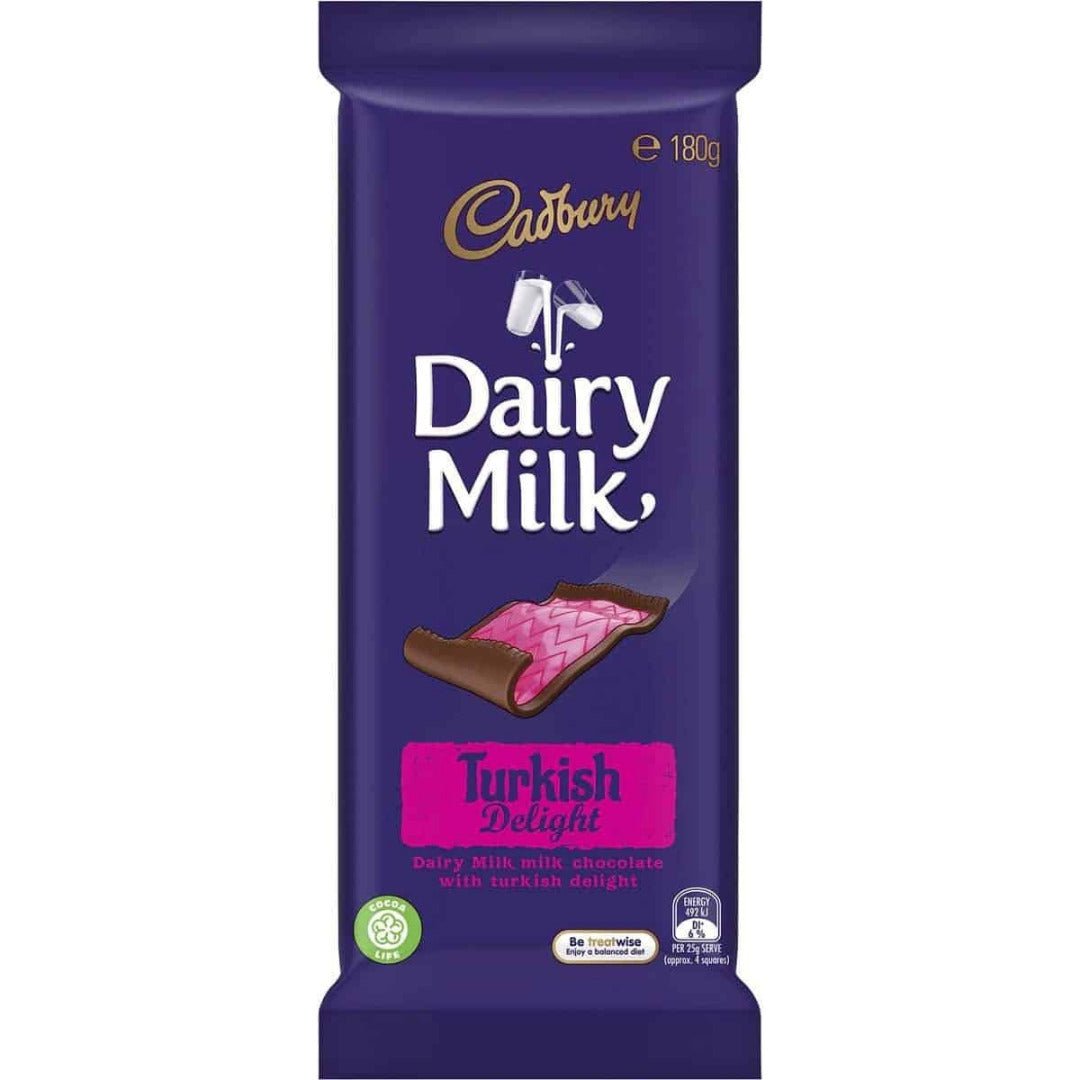 Cadbury Dairy Milk Block Turkish Delight (180g)