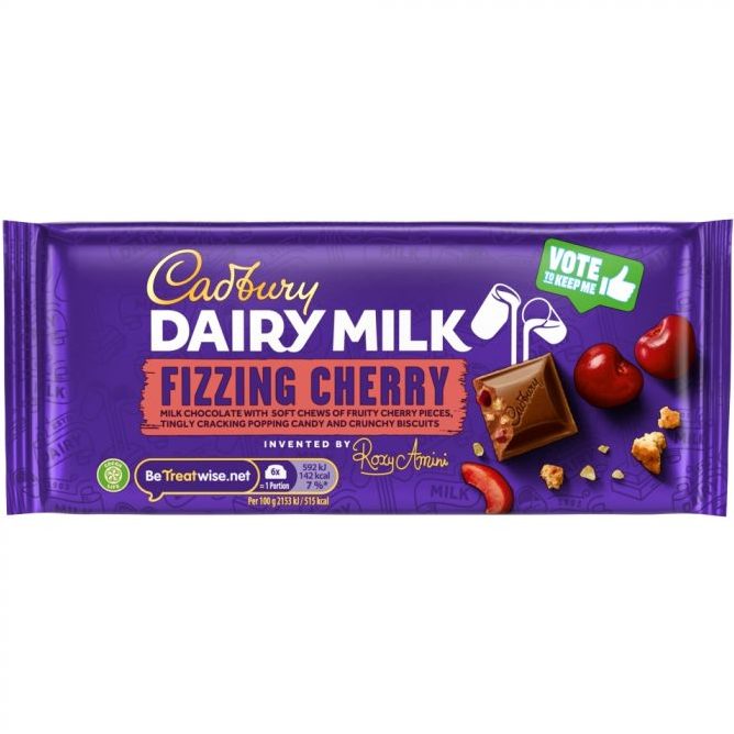 Cadbury Dairy Milk Fizzing Cherry (110g)