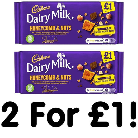 Cadbury Dairy Milk Honeycomb And Nuts (105g) (2 For £1) (BB Expired 19-12-21)