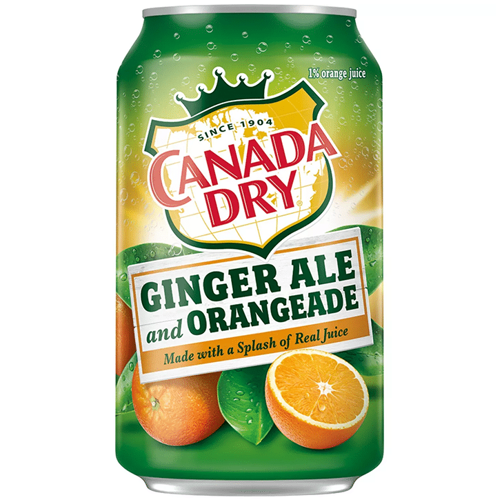 Canada Dry Ginger Ale And Orangeade (355ml)