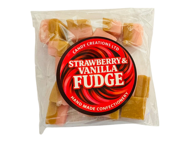Candy Creations Strawberry & Vanilla Fudge Bag 150g