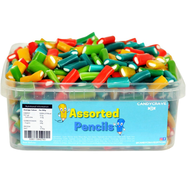 Candycrave Assorted Pencils Tub (600g)