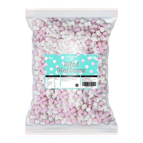 CandyCrave Mallows Mini Pink & White (1kg)