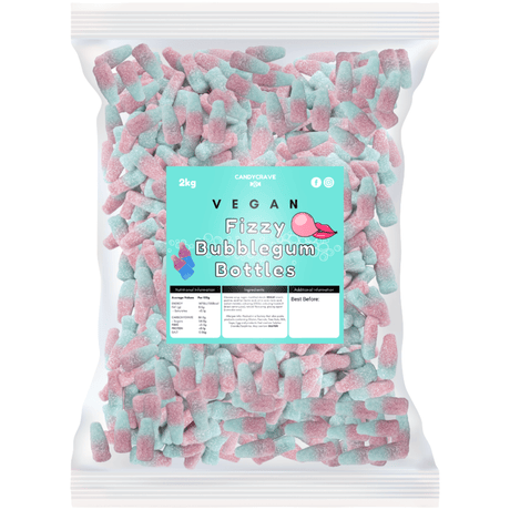 Candycrave Vegan Fizzy Bubblegum Bottles (2kg)