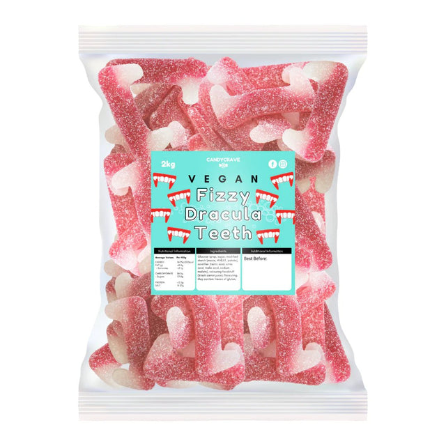 CandyCrave Vegan Fizzy Dracula Teeth (2kg)