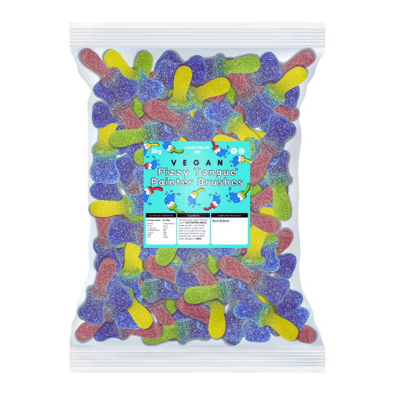 Candycrave Vegan Fizzy Tongue Painter Brushes (2kg)