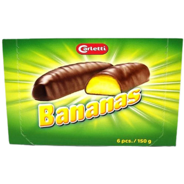 Carletti Chocolate Bananas (150g) (Box of 6)