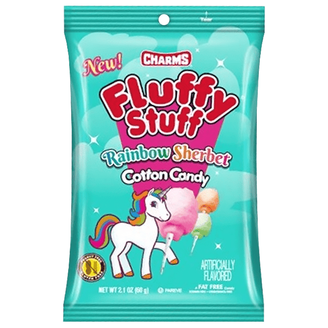 Buy Charms Fluffy Stuff Rainbow Sherbet Cotton Candy Online ā SoSweet