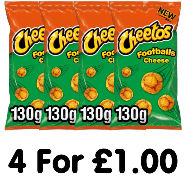Cheetos Cheese Footballs (130g) (4 Pack)