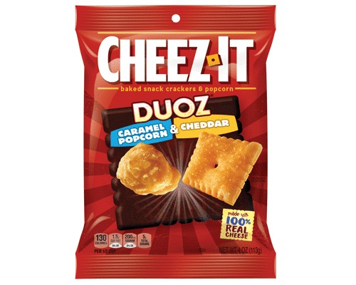 Cheez-It Duoz Caramel Popcorn and Cheddar (113g)