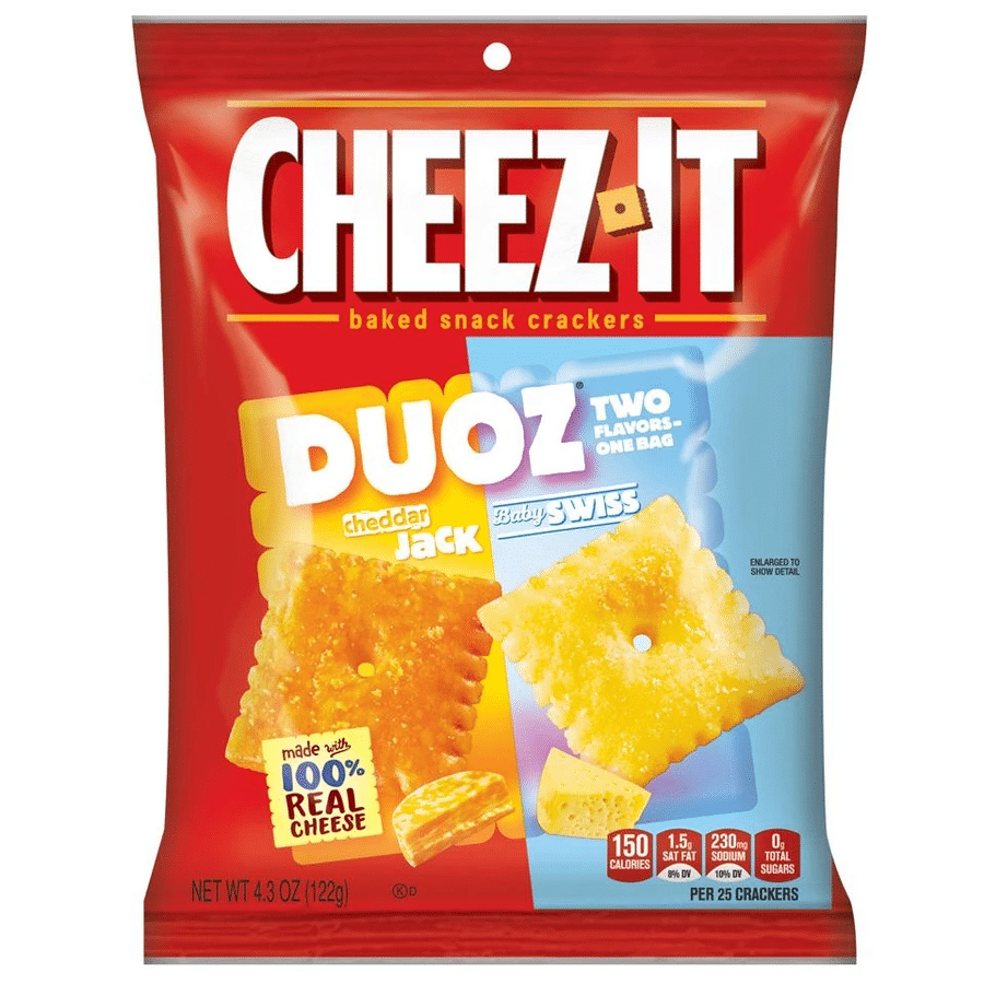 Cheez-It Duoz Cheddar jack and Baby Swiss (121g)