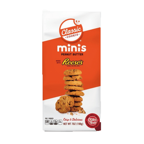 Classic Cookie Mini Cookies Peanut Butter With Reese's Peanut Butter Chips Mini Cookies (198g)
