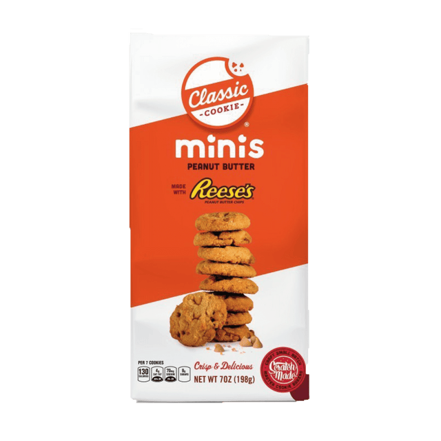 Classic Cookie Mini Cookies Peanut Butter With Reese's Peanut Butter Chips Mini Cookies (198g)
