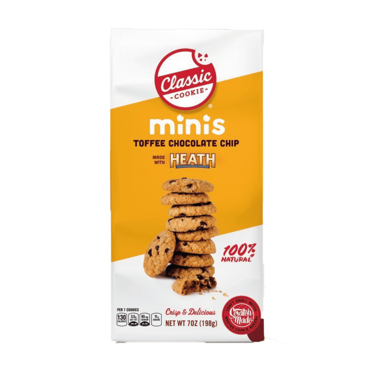 Classic Cookie Mini Cookies Toffee Chocolate Chip With Heath mini Cookies (198g)