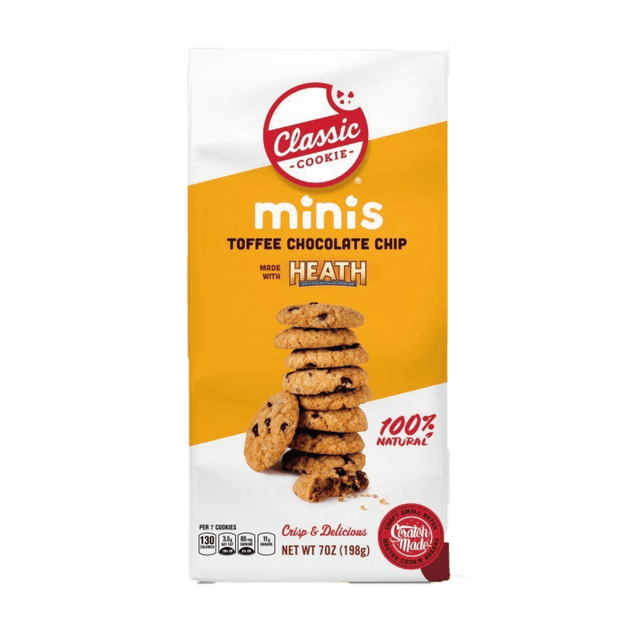 Classic Cookie Mini Cookies Toffee Chocolate Chip With Heath mini Cookies (198g)