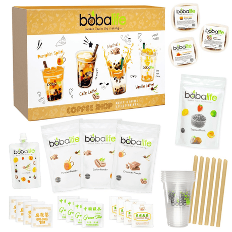 Coffee Shop Boba Tea Gift Set (12 Drinks)