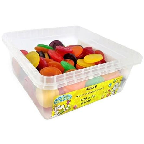 Crazy Candy Factory Tub Jelly Smiles (120pcs)