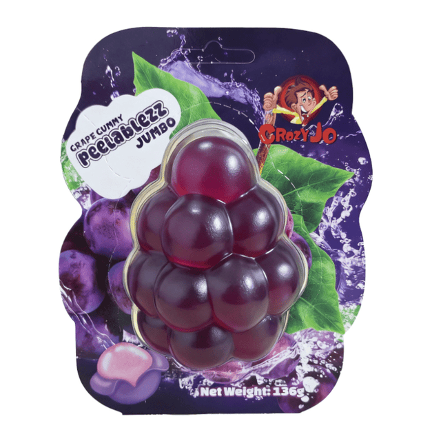 Crazy Jo Peelablezz Jumbo Grape Gummy 136g