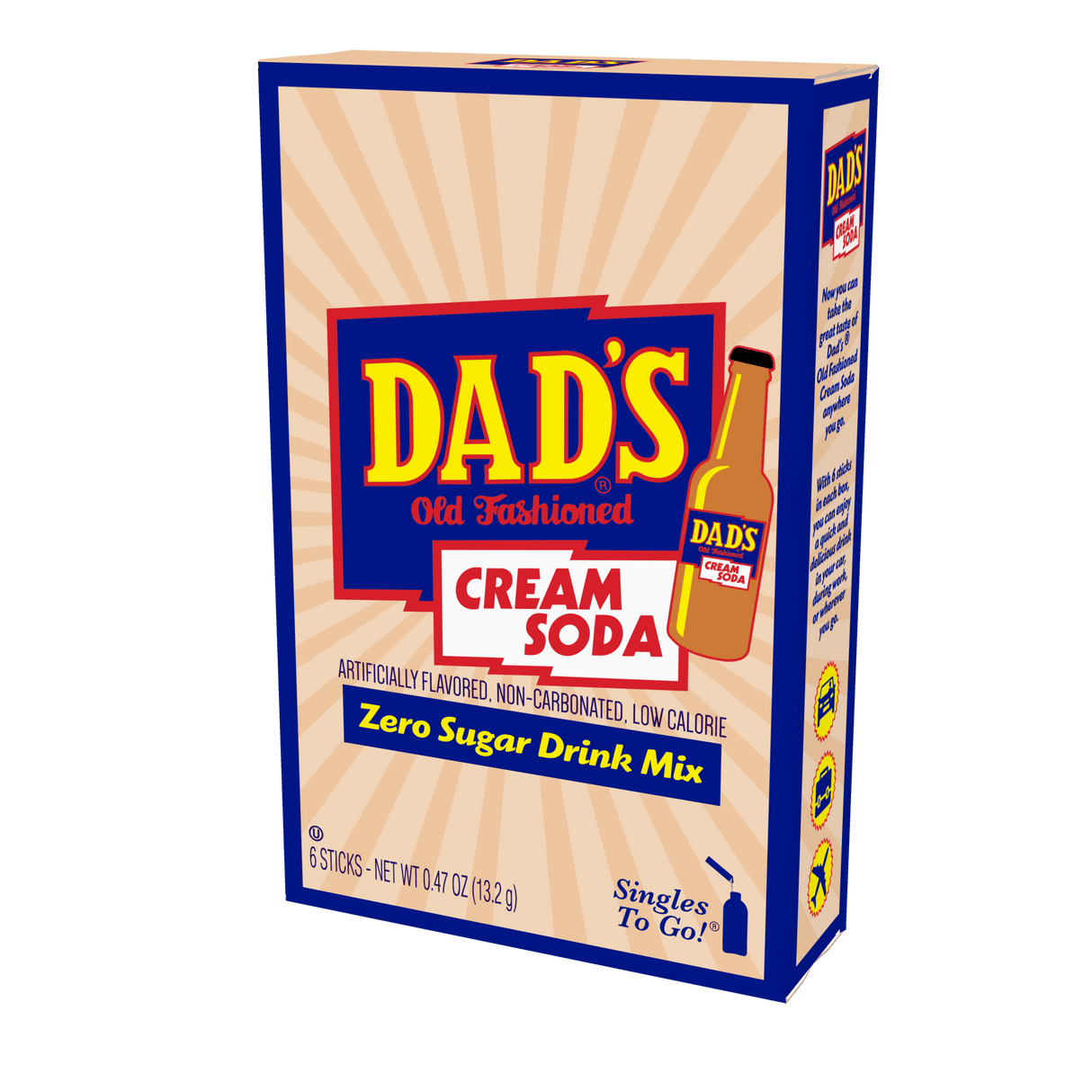 Dad's Cream Soda Singles To Go Drink Mix (6 pack)
