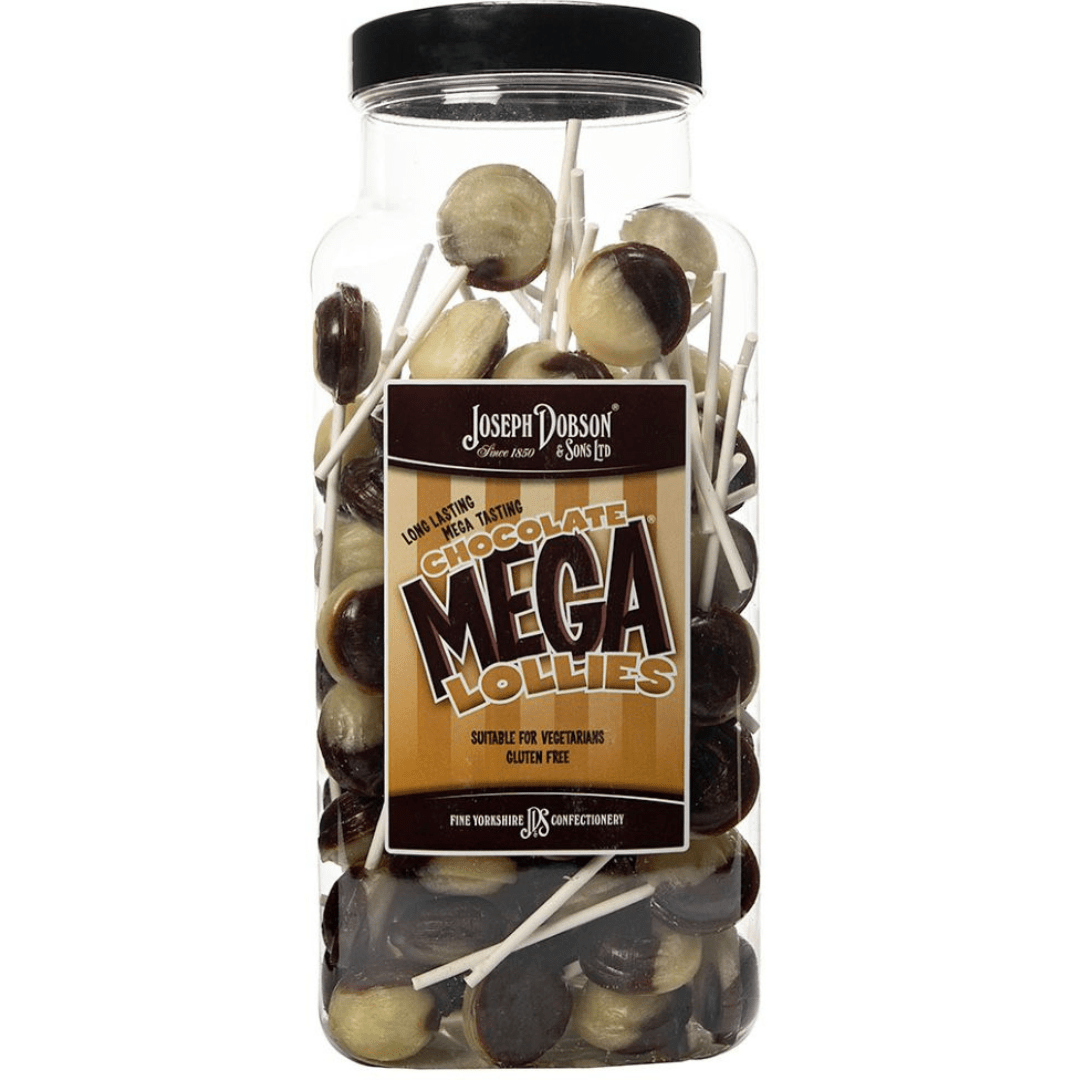Dobsons Chocolate Mega Lollies Jar 1.9kg (90 Lollys) – SoSweet