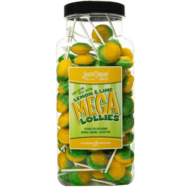 Dobsons Lemon & Lime Mega Lollies Jar (1.9kg)