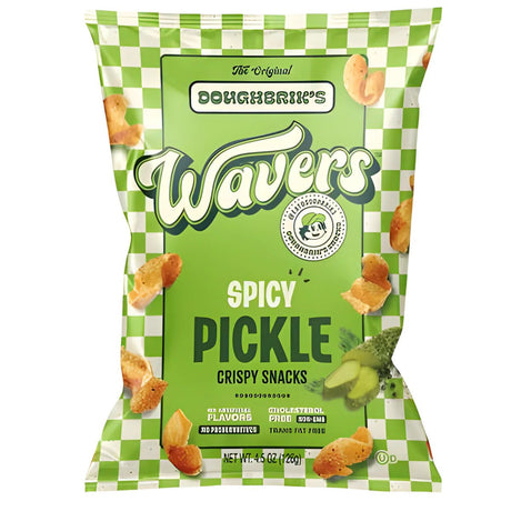 Doughbrik's Wavers Spicy Pickle Crispy Snacks Bag 126g