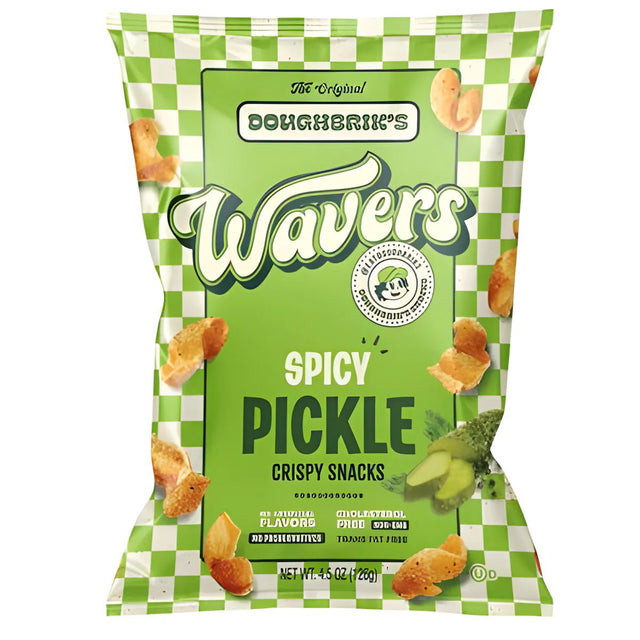Doughbrik's Wavers Spicy Pickle Crispy Snacks Bag 126g