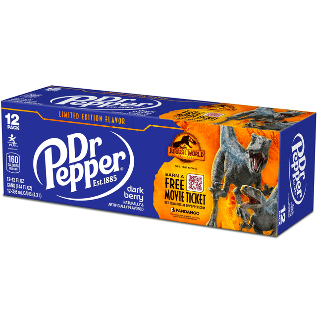 Dr Pepper Dark Berry Fridge Pack (Case of 12) (BB Expired 02/23)
