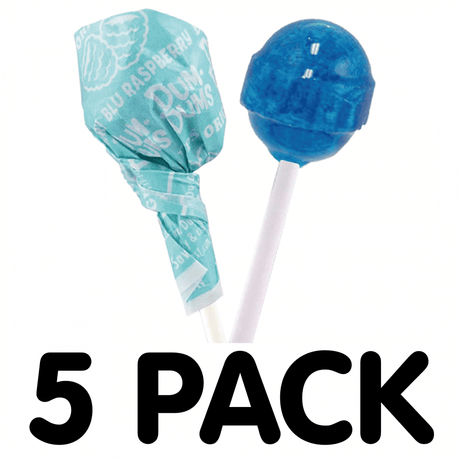 Dum Dums Lollipop Blue Raspberry (5 Pack)