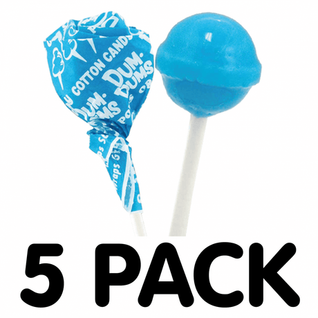 Dum Dums Lollipop Cotton Candy (5 Pack)