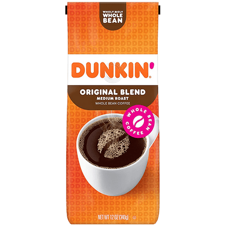 Dunkin Donuts Whole Bean Medium Roast Coffee Original (340g)