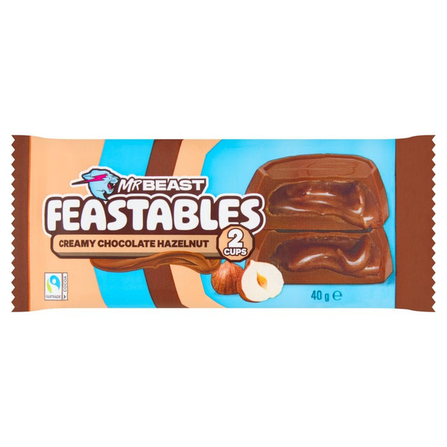 Feastables Mr Beast 2 Creamy Chocolate Hazelnut Butter Cups 40g