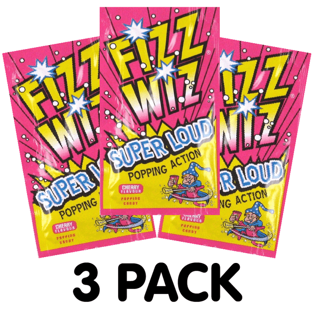 Fizz Wiz Popping Candy Cherry (3 Pack)