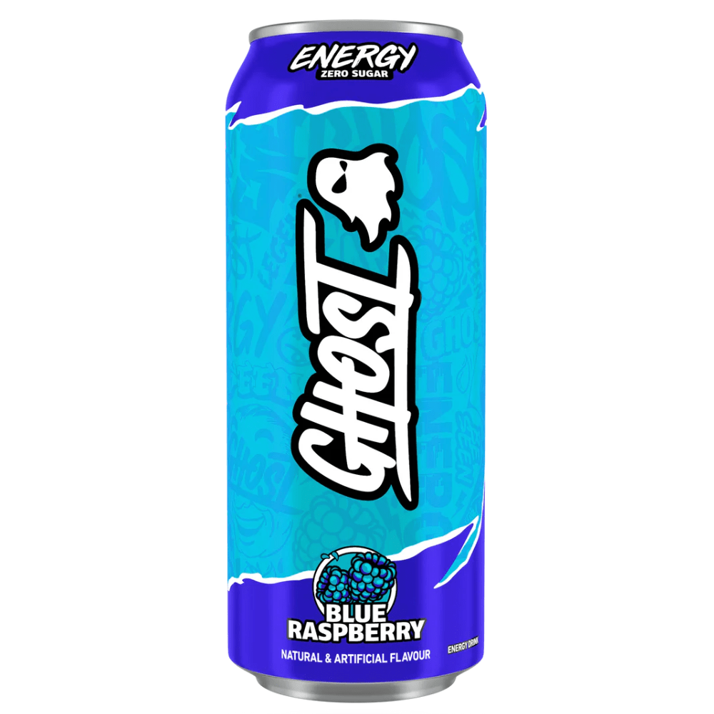 Ghost Energy Blue Raspberry Energy Drink 500ml Can Zero Sugar