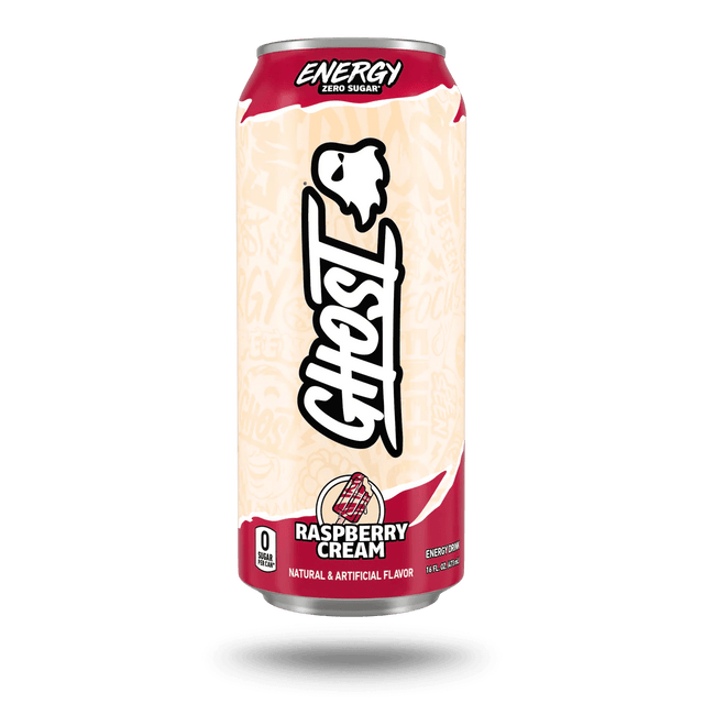 Ghost Energy Raspberry Cream Energy Drink 500ml Can Zero Sugar USA